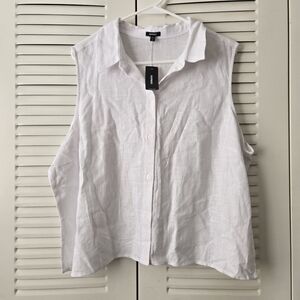 Express White Sleeveless Blouse